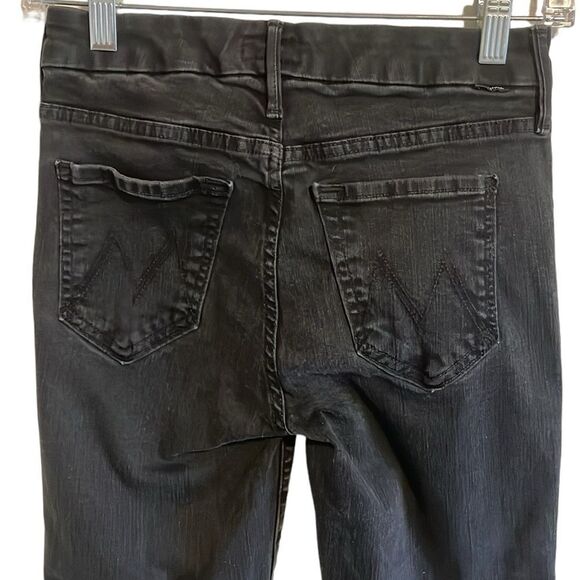 Mother Denim The Looker Ankle Fray Jeans Women’s Size 25 Not Guilty Black - Picture 6 of 11